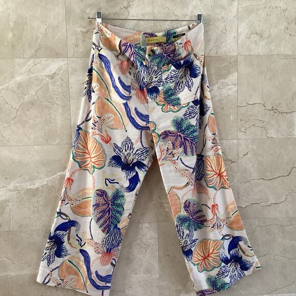 Anthropologie x Sarah Gordon, Colette Wide Leg Crop Pants - Size 30 - Resortwear - Picture 4 of 10